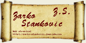 Žarko Stanković vizit kartica